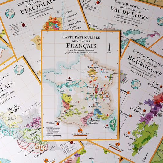 Coffret de cartes de vins plastifiées A4
