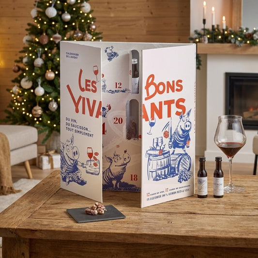 Calendrier de l'Avent Vins & Saucissons - "Les Bons Vivants"