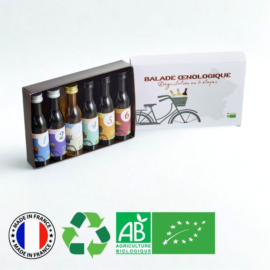 Coffret dégustation "La Balade Oenologique" - 6 vins bio de France 