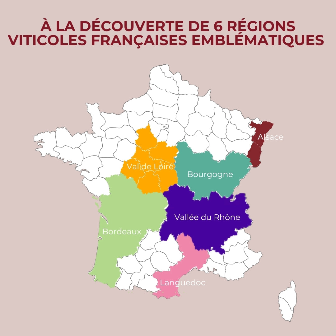 Coffret dégustation "La Balade Oenologique" - 6 vins bio de France 