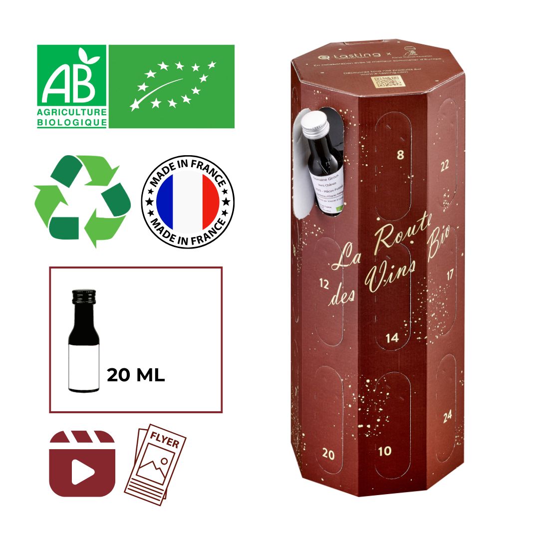 Calendrier de l'Avent Vins Bio - "La Route des Vins Bio de France"