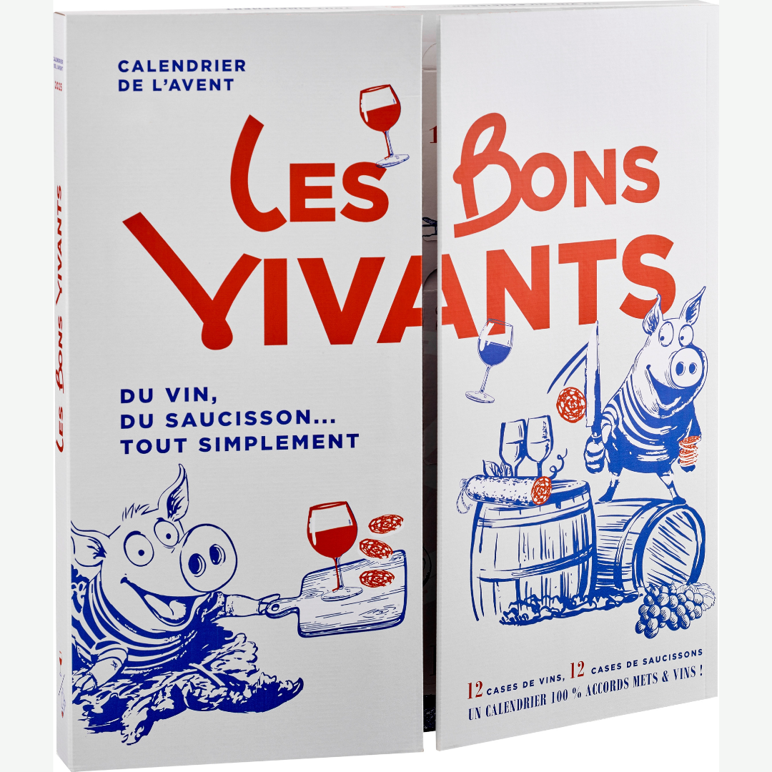 Calendrier de l'Avent Vins & Saucissons - "Les Bons Vivants"