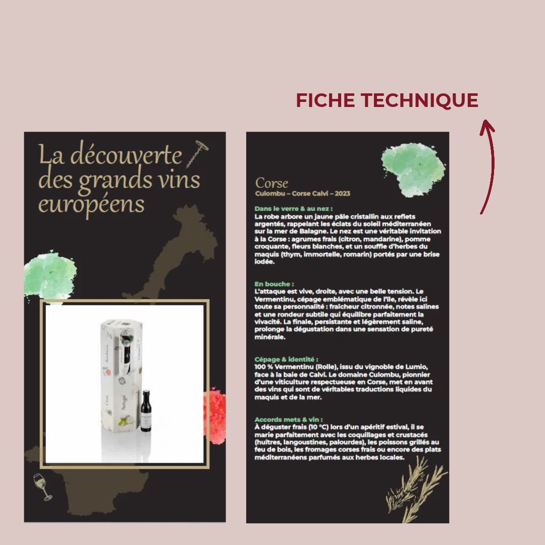 Coffret dégustation - 12 grands vins d'Europe