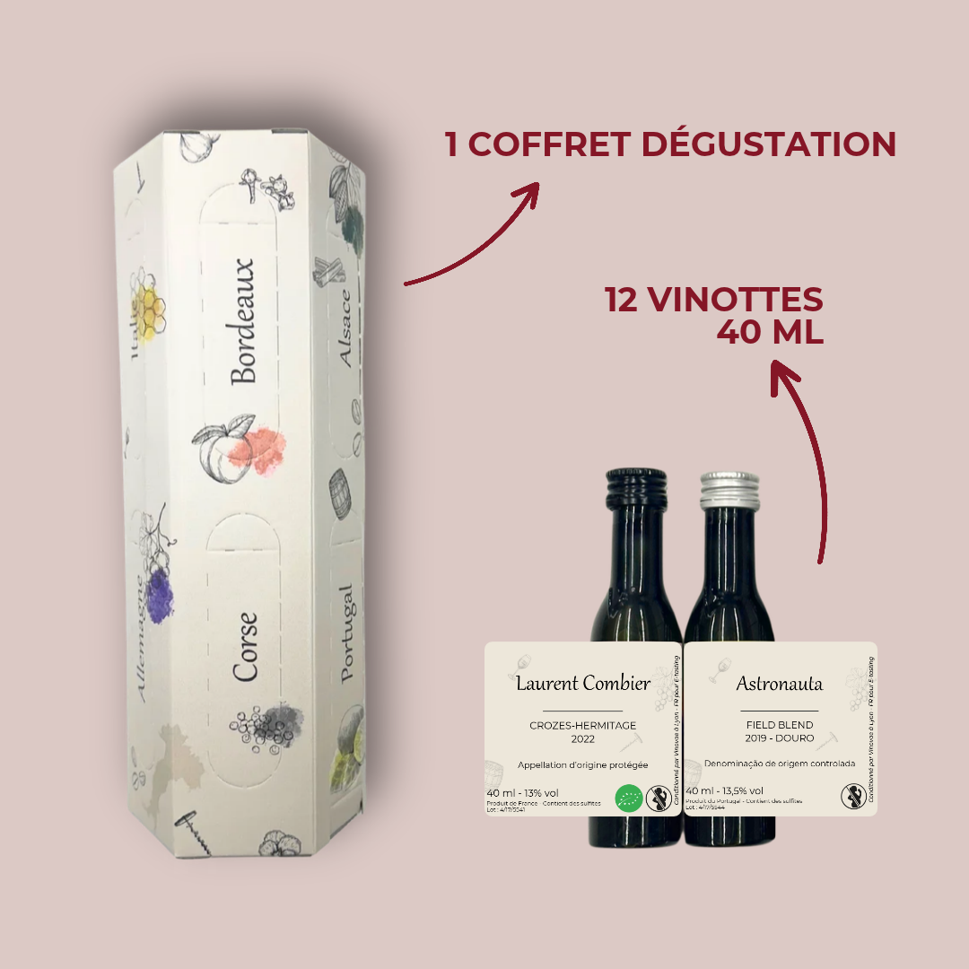 Coffret dégustation - 12 grands vins d'Europe