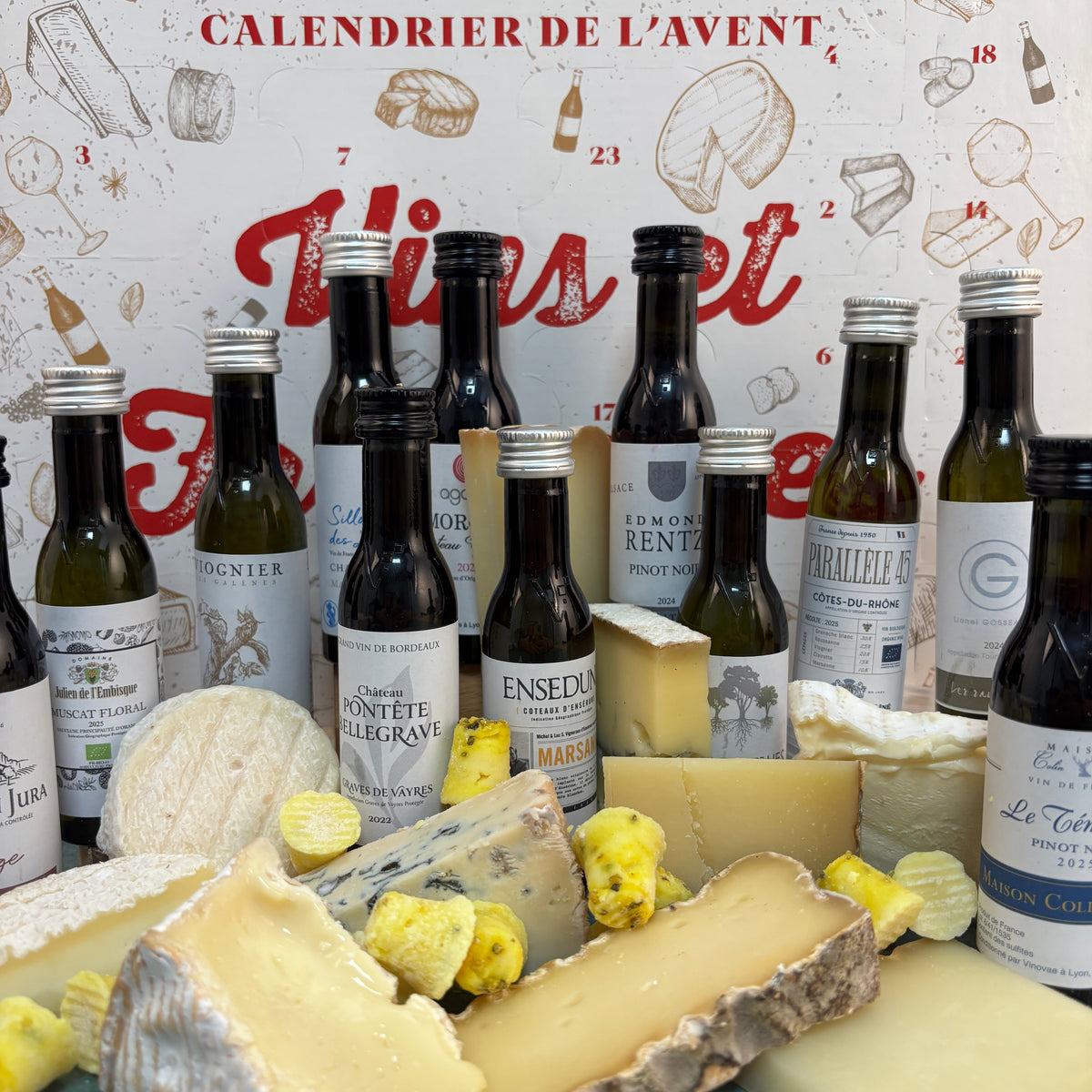 Calendrier de l'Avent Vins & Fromages - "Le Régal des Épicuriens" 